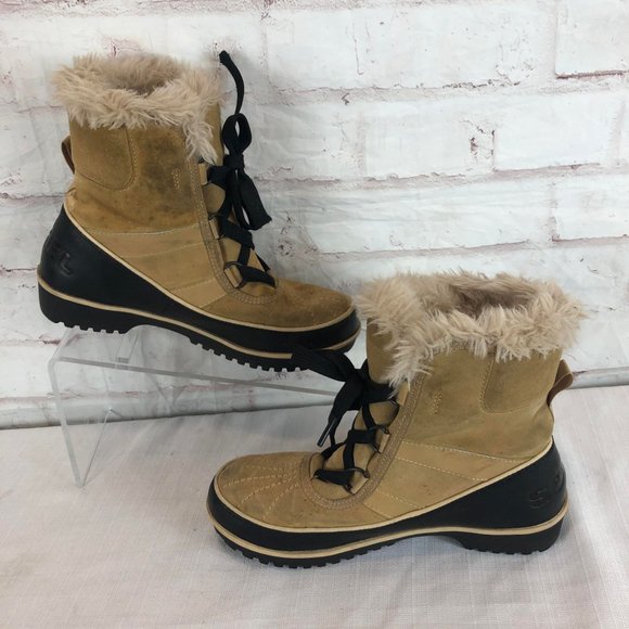 Sorel Women's 6 Suede Tivoli Li Tan Curry Insulated Winter Snow Boots - Picture 13 of 14
